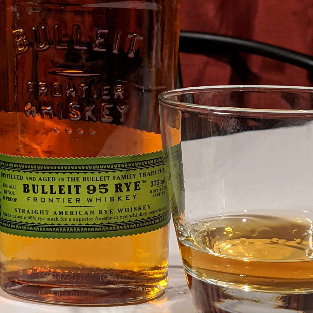Bulleit Rye 95 Whiskey In Glass